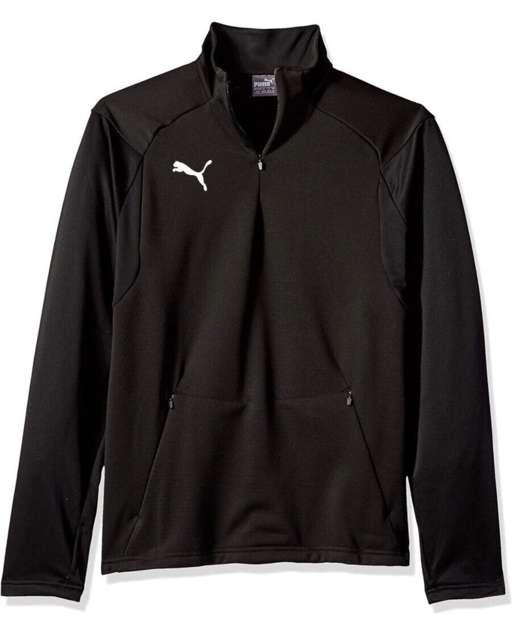 Puma Fleece Jacket Liga Warm Cell Training 1/4 Zip Mens Small Black NWT